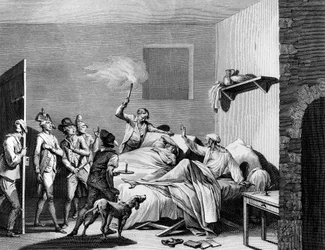 Franska revolutionen och antirevolutionär rörelse: Loiserolles fils räddades av sin far som tog plats i den revolutionära domstolen den 26 juli 1794 och för honom. Paris, biblioteket vid Institutet för revolutionshistoria