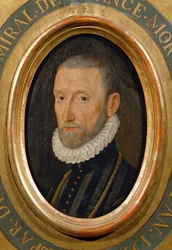 Gaspard de Coligny, amiral, statsman, ledare för hugenottpartiet, mördad under Sankt …