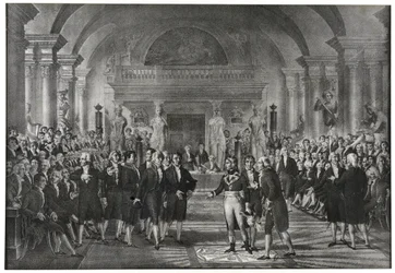 General Bonaparte valdes den 25 december 1797 till sektionen för mekanisk konst i sektionen för vetenskaper för att ersätta Lazare Carnot vid vetenskapsakademin i Paris