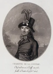 Medaljongporträtt av François Athanase (François-Athanase) Charette de la Contrie, vendéansk ledare