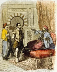 Miguel Cervantes framför Azan Baja