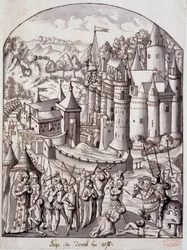 Belägringen av Derval (Bretagne) år 1375.