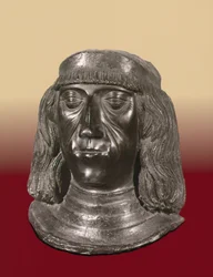 Porträttbuste av den tysk-romerske kejsaren Maximilian I (1459-1519) (brons)