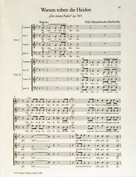 "Varför rasar hedningarna" andra psalm, op.38, av Felix Mendelssohn (litho)