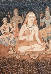 Adi Sankara (akvarell på papper)