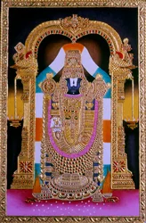 Miniatyrmålning av Lord Tirupati Balaji, Indien