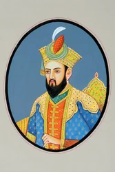 Miniatyrmålning av mogulkejsaren Babur