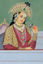 Miniatyrmålning av moguldrottningen Mumtaz Mahal