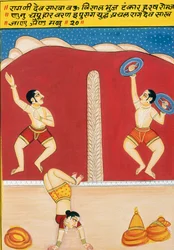 Miniatyrmålning på papper, Dev Shakha, Nathdwara School