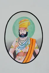Miniatyr Panting av Maharaja Jaswant Singh Jodhpur