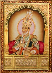 Mughal miniatyrmålning Bahadur Shah Zafar