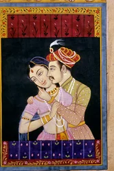 Mughal miniatyrmålning, kärleksscen