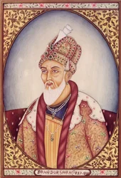 Porträtt av Bahadur Shah II (1775-1862)