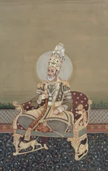 Porträtt av Bahadur Shah II (1775-1862)