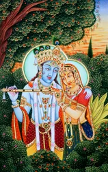Radha Krishna miniatyrmålningar