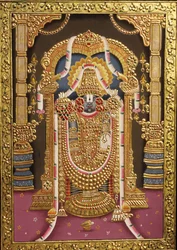 Tirupati Balaji guldpräglad Indien Asien