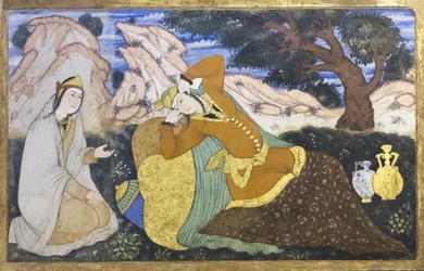 Färskt på Chehel Sotoun Palace, Esfahan, Iran