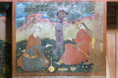 Färskt på Chehel Sotoun Palace, Esfahan, Iran