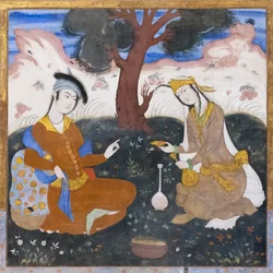 Färskt på Chehel Sotoun Palace, Esfahan, Iran