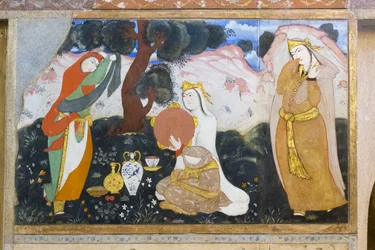 Färskt på Chehel Sotoun Palace, Esfahan, Iran