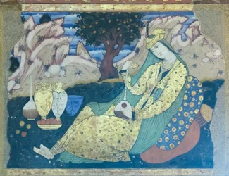 Färskt på Chehel Sotoun Palace, Esfahan, Iran