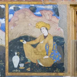Färskt på Chehel Sotoun Palace, Esfahan, Iran