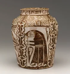 Burk, Abbasid Period (lergods, överglaserad med lyster)