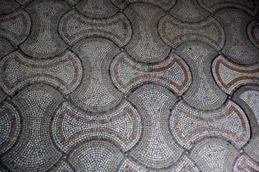 Detalj av golvdekoration (mosaik)