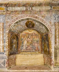 Freskomålning i kyrkan Santa Maria della Palomba