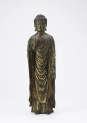Amitabha Buddha (Amida) Buddha of Infinite Light, Kamakura-perioden (förgylld brons)