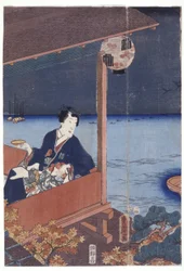 Genji (träsnitt i färg)