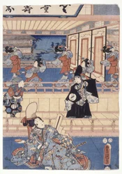 Genji (träsnitt i färg)