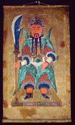 Gwanwoojanggun (naturligt pigment på papper)