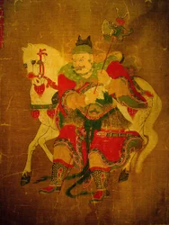 Budbärare av helvetet med häst, målning på hampa rulle, Joseon period, Kree. Seouls nationalmuseum, Republiken Korea