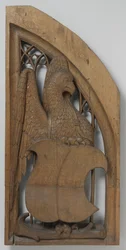 Panel från ett orgelhus, ca. 1510-20 (ek med spår av polykrom)