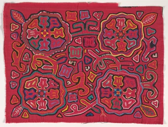 Skjortpanel (mola), Kuna People, San Blas Islands, ca 1950-talet (applicerad bomull)