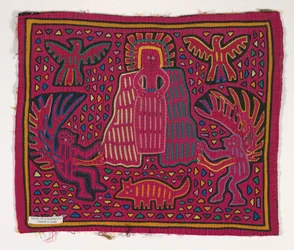 Skjortpanel (mola), Kuna People, San Blas Islands, ca 1950-talet (applicerad bomull)