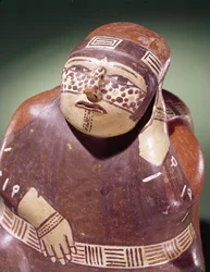 Kakaoplockare för keramik, Nazca Culture (lergods) (detalj av 231883)