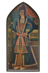 En Qajar-prins, möjligen Bahram Mirza, Abolhassan (olja på duk)