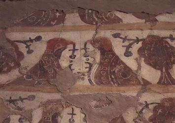 Dekoration för en grav, Smolensk skola, ca 1200 (fresk och secco)