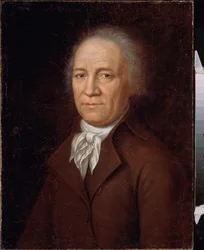 Porträtt av bonden Andrei Bolotov (1738-1833). Målning av en rysk mästare, olja på duk, sent 1700-tal. Statens historiska museum, Moskva.