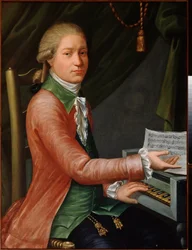 Porträtt av kompositören Yevstigney Fomin (1761-1800). Målning av en rysk mästare, olja på duk, ca 1780. Rysk konst