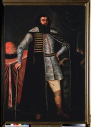 Porträtt av greve Ivan Repnin (?). Målning av en rysk mästare, olja på duk, 1600-talets andra hälft. Gammal rysk konst. Ryska statens museum, Sankt Petersburg.