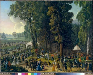 Offentligt firande på Marina Rocha i Moskva. Anonym målning, olja på duk, ca 1840. Rysk konst