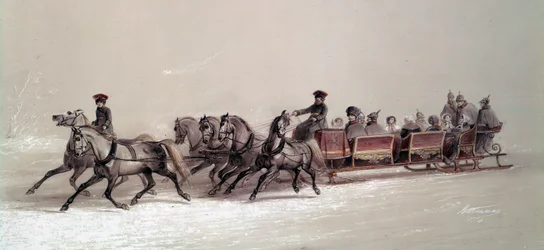 Slädetur av Alexander II:s familj ryska skola