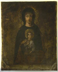 Crucifixion (Madonna On Verso) (olja på koppar)