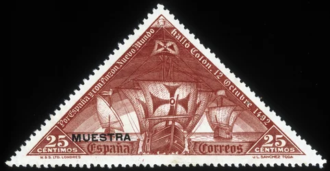 Spansk stämpel på Christopher Columbus karaveller