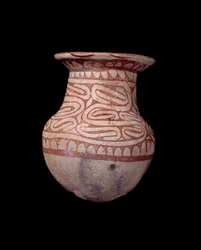 Civilization Ban Chieng: målad vas. 650 f.Kr. Från Thailand. Paris, Musee Guimet, Musee national des Arts Asian.