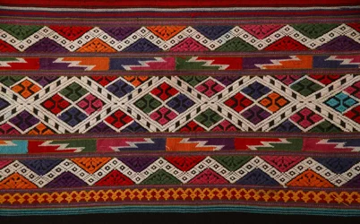 Detalj av Tai Lu-tyg (textil)