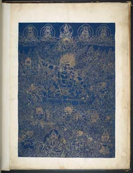 Lägg till. Eller. 3050    En av 12 teckningar som visar tibetanska gudar av en tibetansk konstnär, troligen i Lhasa, ca 1800    (gouache på papper)
